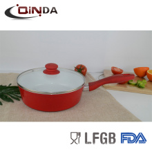 white ceramic deep fry pan with lid